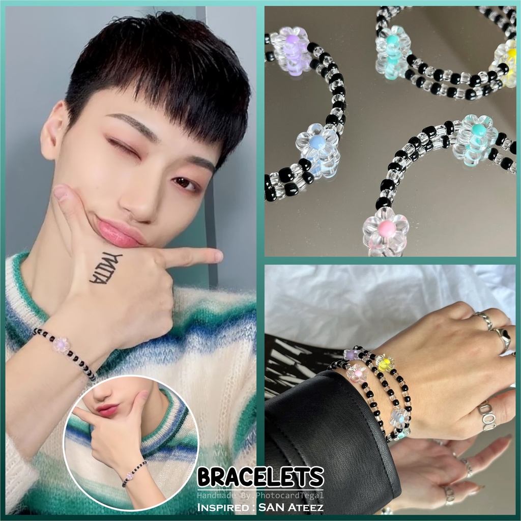 Bead Bracelet Inspired by ATEEZ (Seonghwa, Hong Joong, Yunho, Yeosang, Choi San, Mingi, Wooyoung, Jo