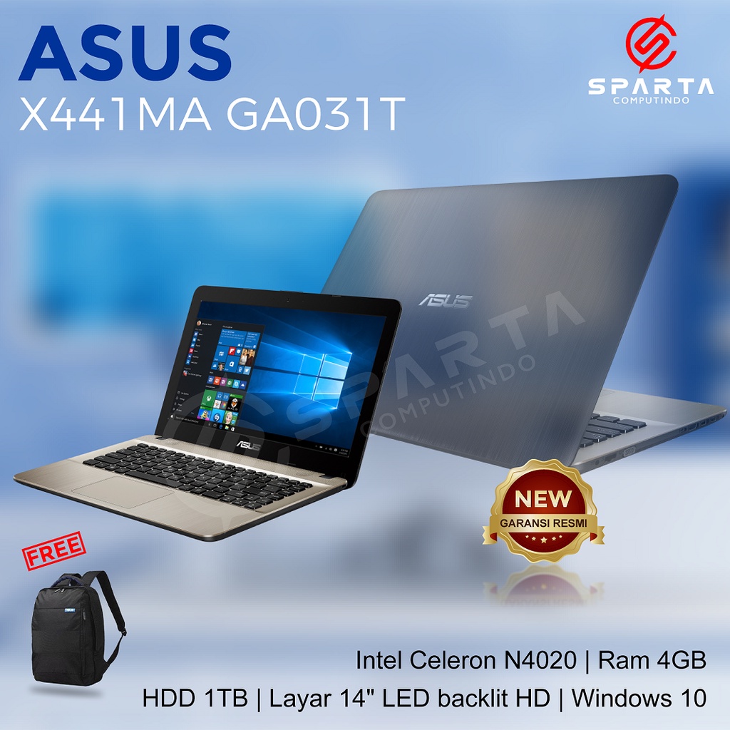 Laptop Asus X441MA GA031TCeleron N4020 RAM 4GB HDD 1TB 14inch Win 10