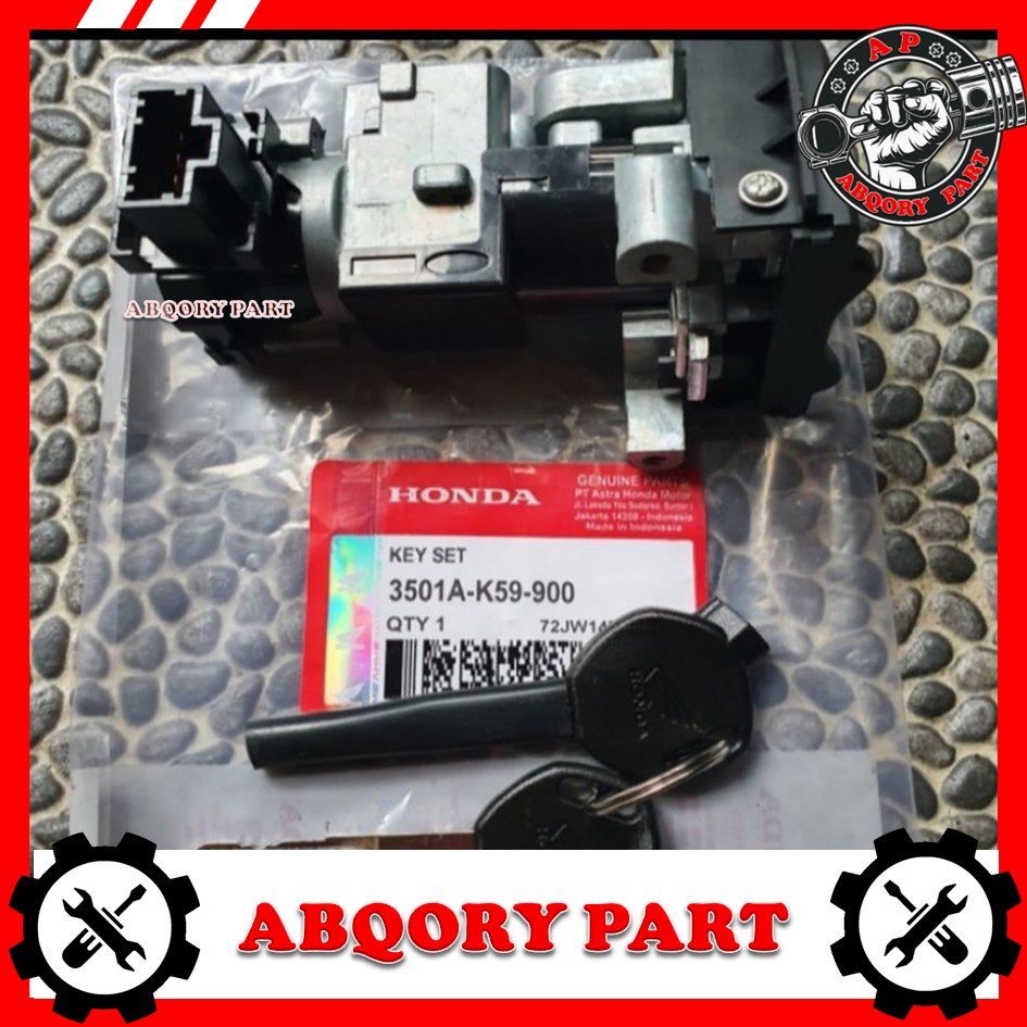 AbqoryPart____KUNCI KONCI KONTAK KEY SET + TOMBOL BUKA JOK HONDA VARIO LED , VARIO 125/150  , GENIO , BEAT NEW LED 2020 K59