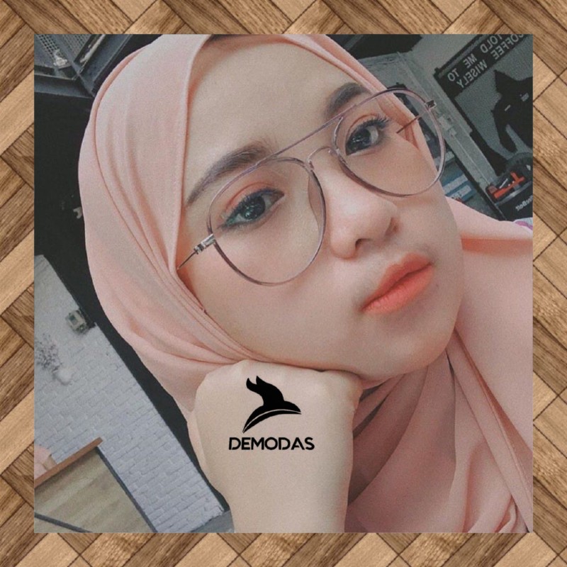 DEMODAS DG2191 Kacamata Tipis Lensa Photocromic Bluecromic Antiradiasi Blueray Minus Normal Silinder