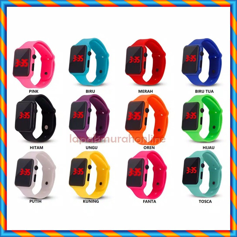 JAM TANGAN LED / JAM TANGAN LED KOTAK / JAM LED SPORT FASHION