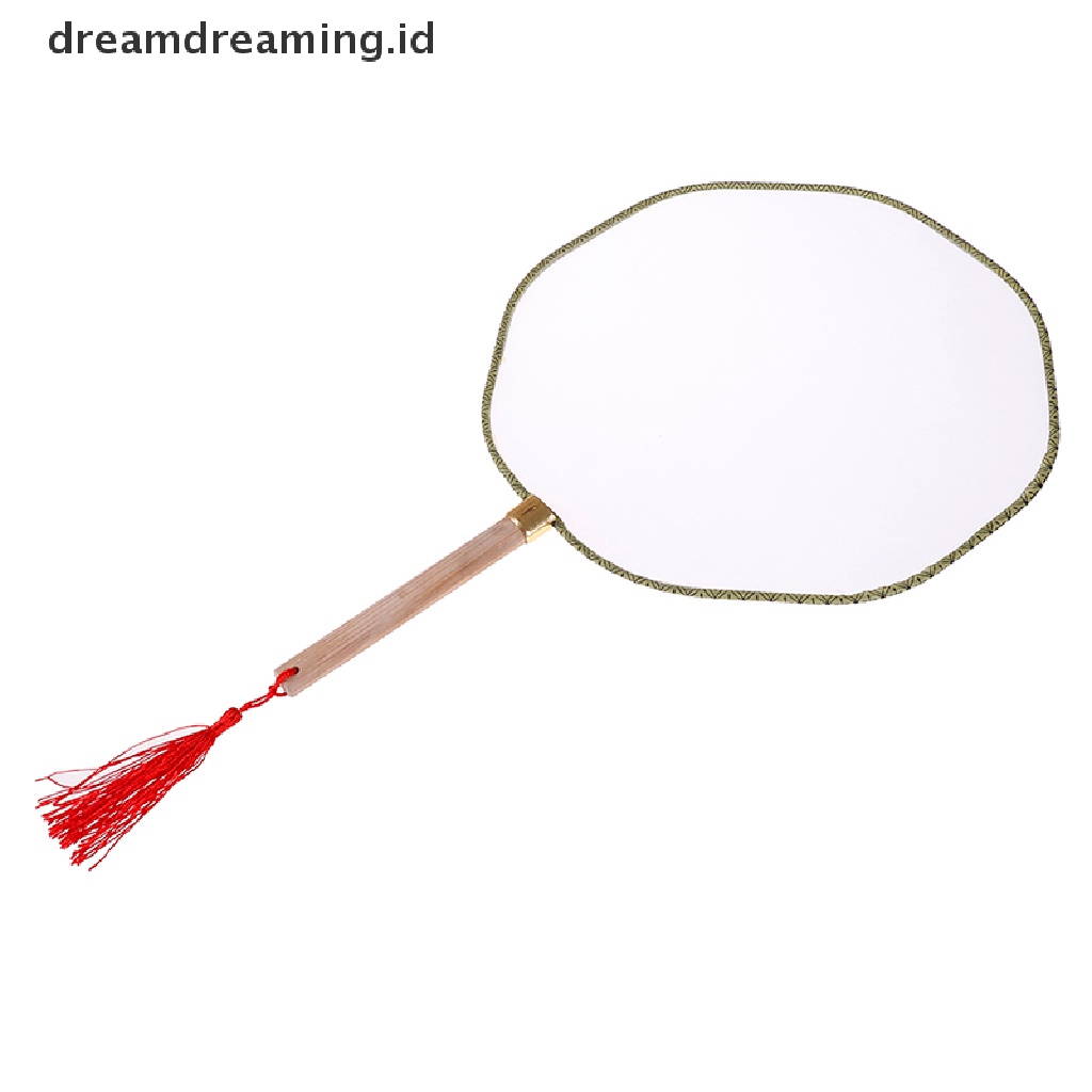 Dreamdreaming.id Kipas Tangan Gong Kosong Diy Warna Putih