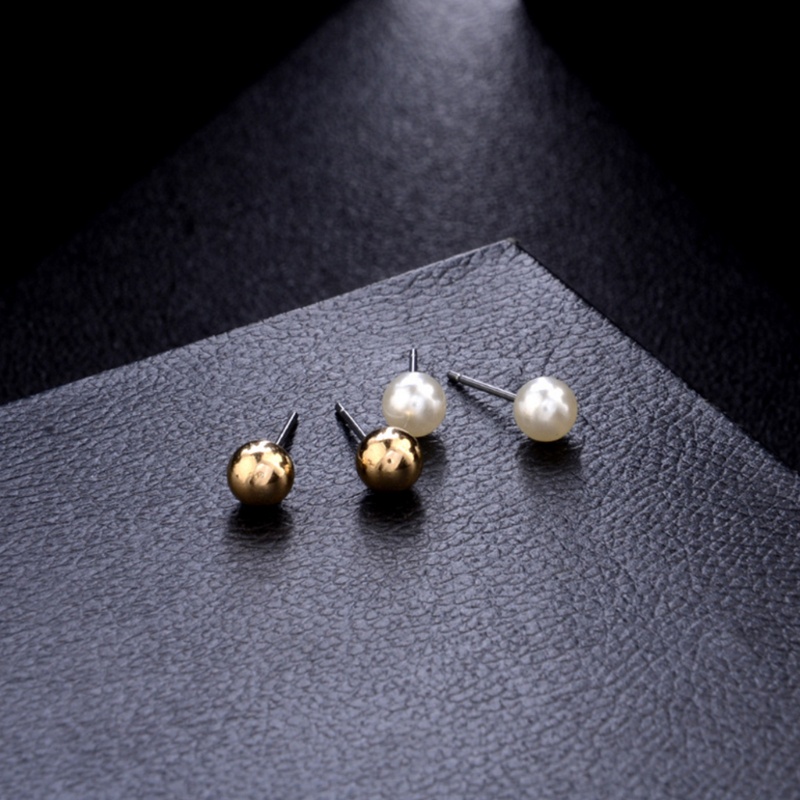 SIY  1 Set Ear Studs Earrings Pearl Dangle Creative Luxury Gold Women Jewelry Fashion