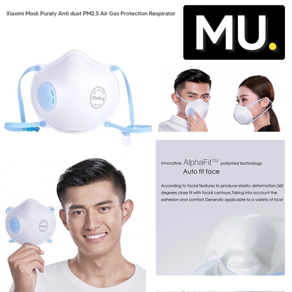 Masker Mask Purely Anti dust PM2.5 Air Gas Protection Respirator