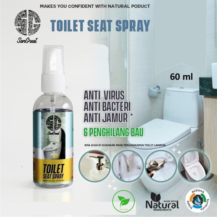 SanGreat Toilet Seat Sanitizer Spray 60 ml pembersih dudukan toilet