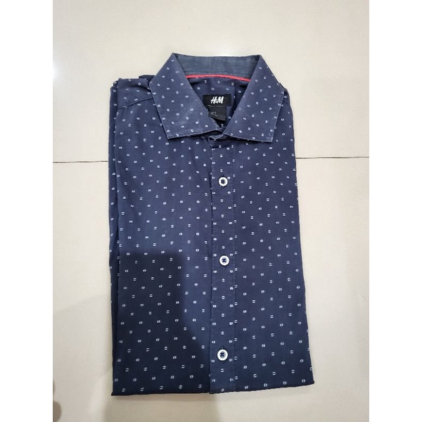 PRELOVED KEMEJA HNM H&M HM LAKI LAKI / PRIA / LENGAN PANJANG