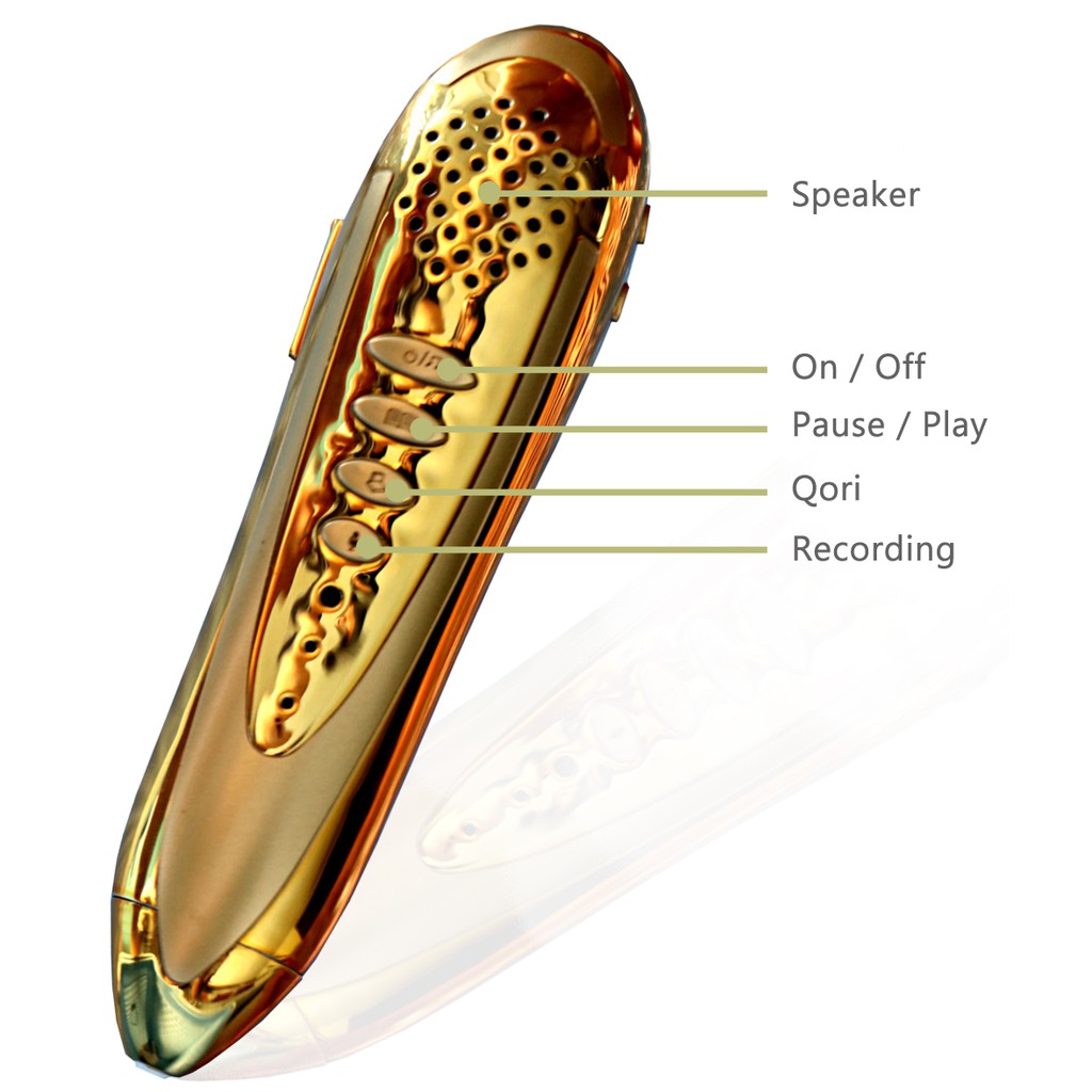 AlQuran Digital Speaker E Pen PQ (suata Jernih &amp; Bagus ) PQ Al Quran New Talking Pen Pen Emas