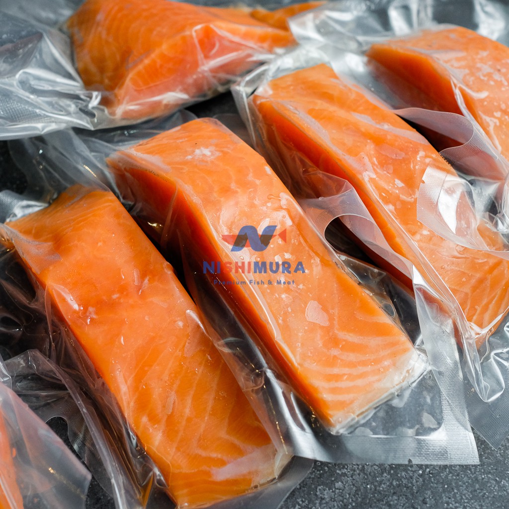 

Ikan Salmon Fillet 200 1kg steak cut Trouts Frozen Fresh by Nishimurashop Nishimura