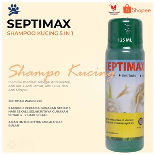 Image of SHAMPOO KUCING ANTI KUTU Sampo Anti Jamur Luka Bakteri Dan Minyak SEPTIMAX
