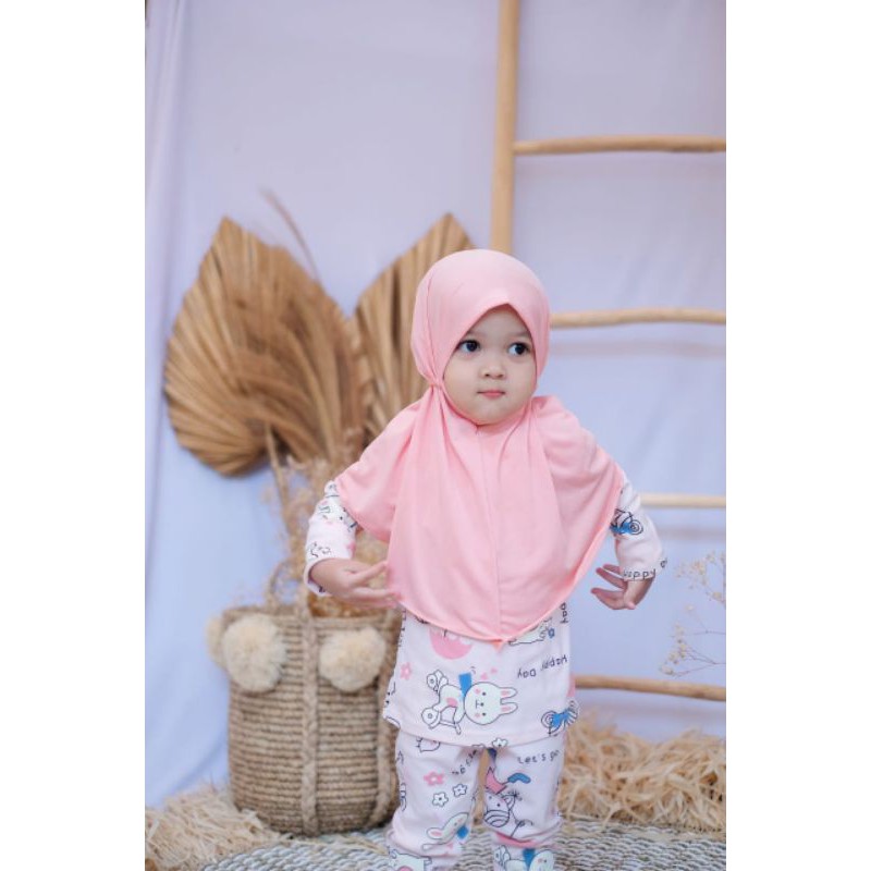 Jilbab Anak Bayi Bergo usia 1-4 th all size / HIJAB BABY