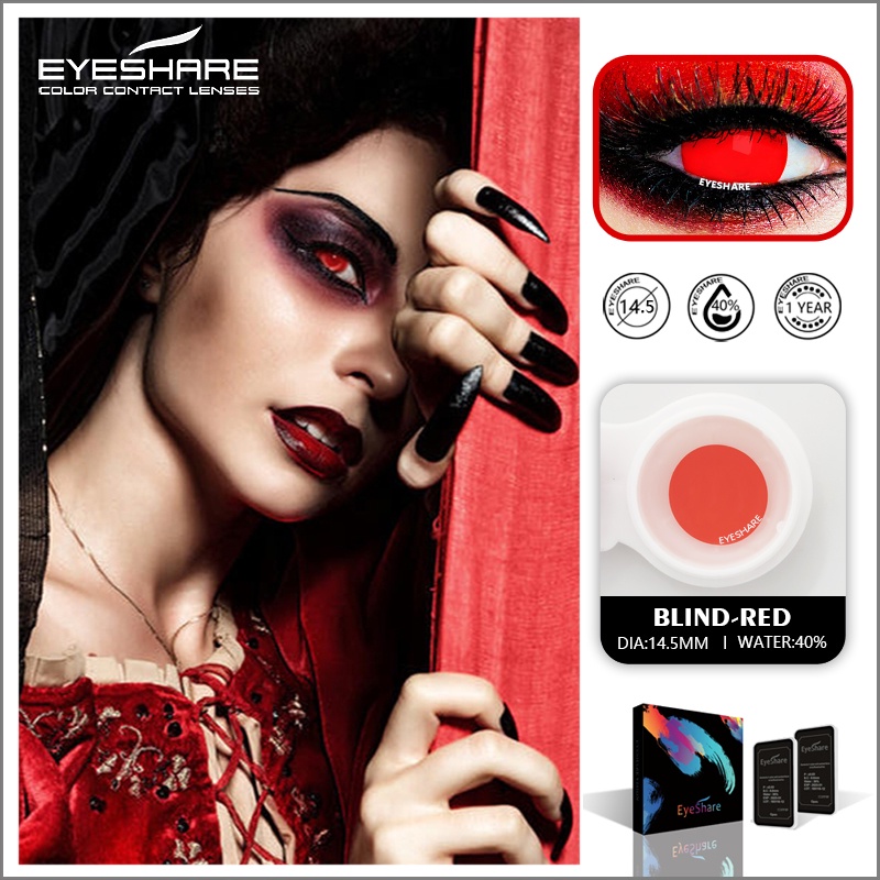 [✅COD] Softlens / Kontak Lensa berwarna anime cosplay game halloween Costumes series softlens mata korea normal minus (0.00) white mesh red/CRAZY softlens mata kucing color free lenscase