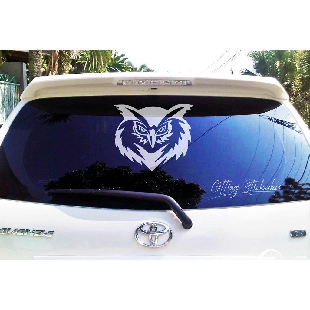 Cutting Stiker Burung Hantu Owl Variasi Motor Mobil Sticker Timbul Keren Nyala Dasbor Spakbor Visor Body Kaca Helm Laptop Hologram Reflective Tahan Air Bodi Samping Nama Jepang Scoopy Vario Beat NMAX PCX Vespa Aesthetic Pickup Anime Windshield