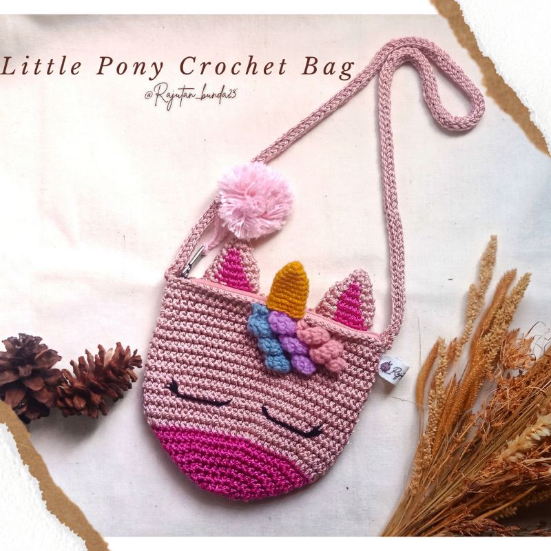 Tas rajut karakter/tas anak perempuan