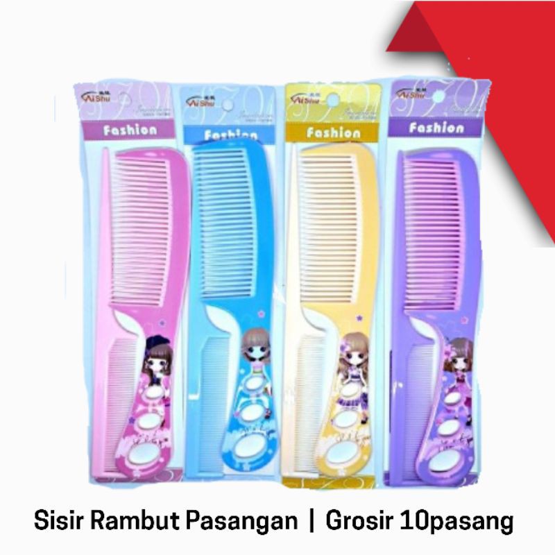 GPA Sisir Rambut Pasangan Lancip Gagang Produk Import Grosir (10pasang)