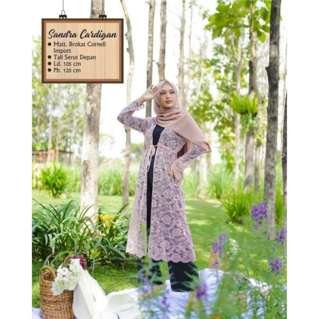 SHANDRA CARDIGAN/CARDIGAN BROKAT PANJANG
