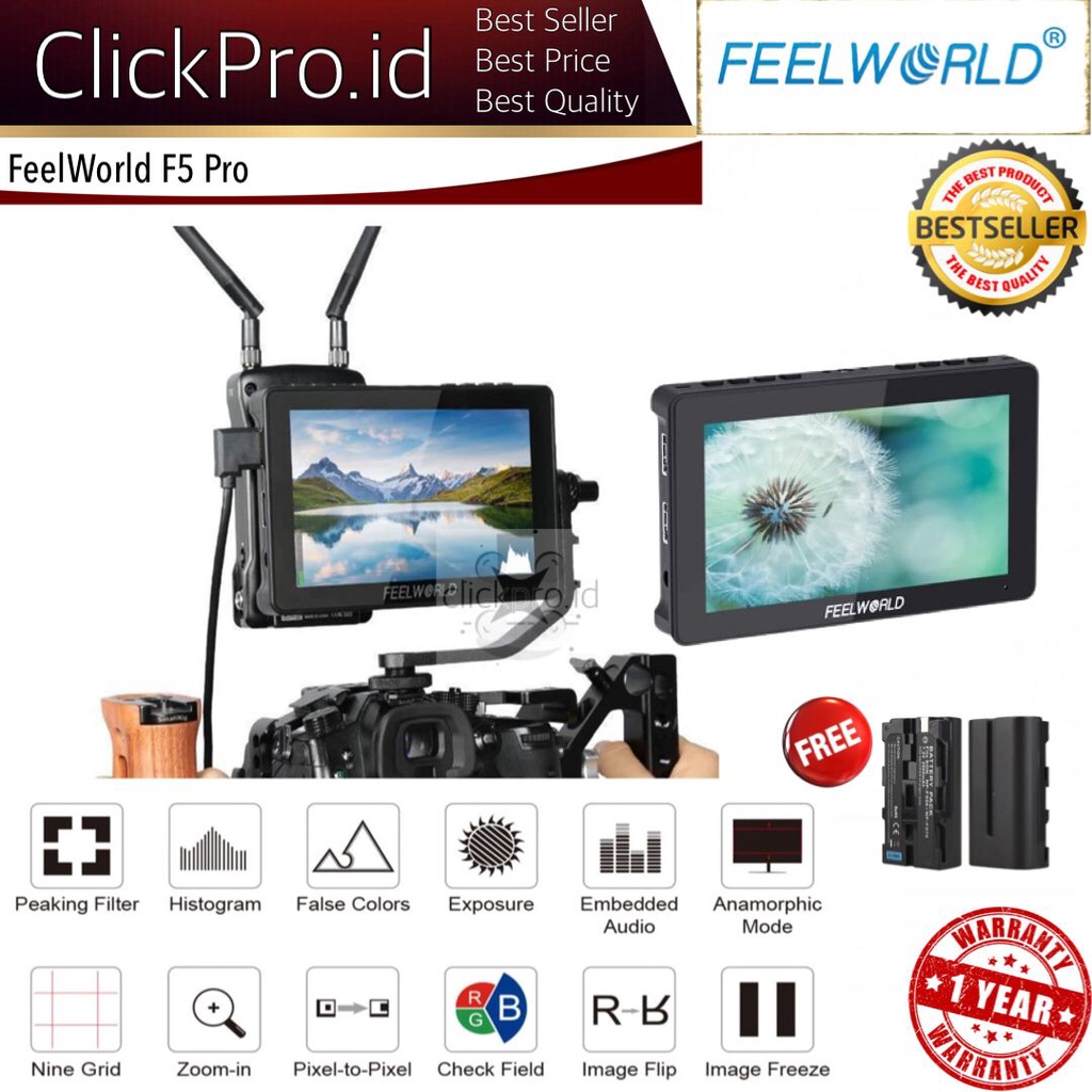 Monitor Feelworld F5 PRO 5.5" 4K HDMI