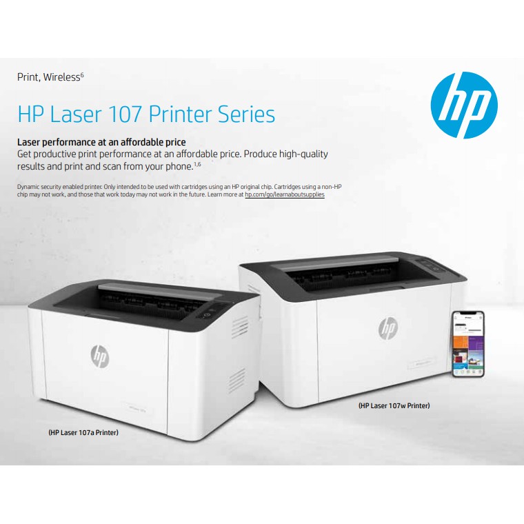 Printer Laser Wifi HP 107 w Wirreles Dirrect Print