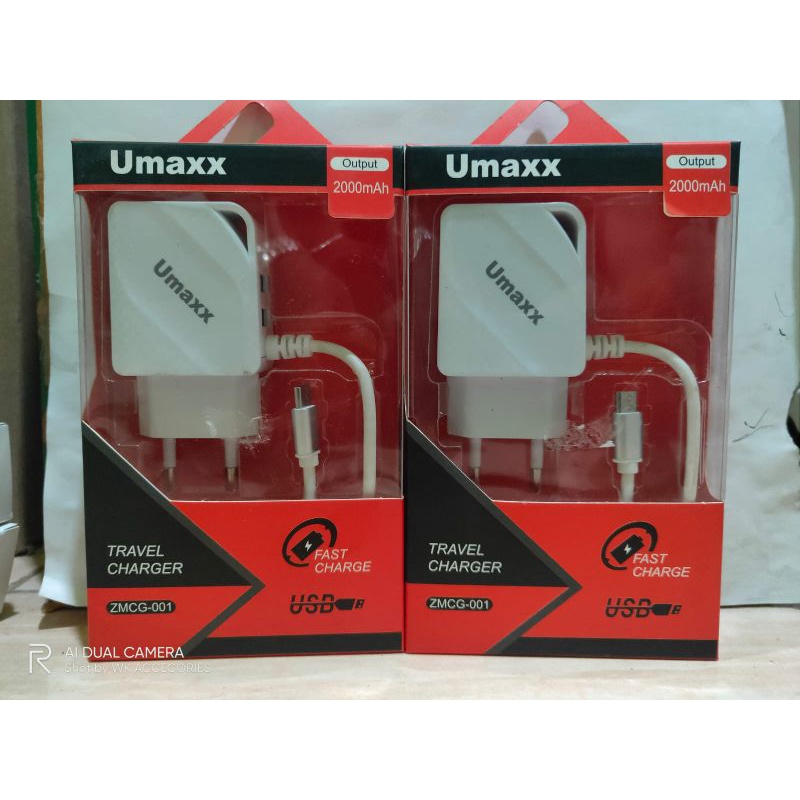CHARGER UMAXX ZMCG-001 2usb + kabel TERMURAH