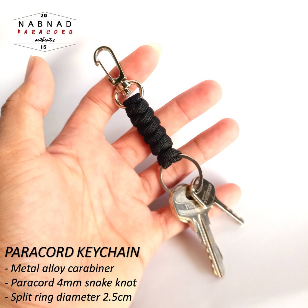 Nabnad Gantungan Kunci Motor Mobil Custom NGK01 Unik Murah Lucu Handmade Tali Paracord 4mm Untuk Bah