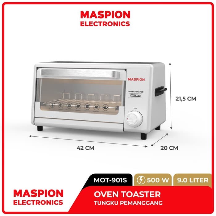 Oven Maspion MOT-901S Oven Toaster Pemanggang Listrik Oven Listrik Maspion Murah Panggang Listrik