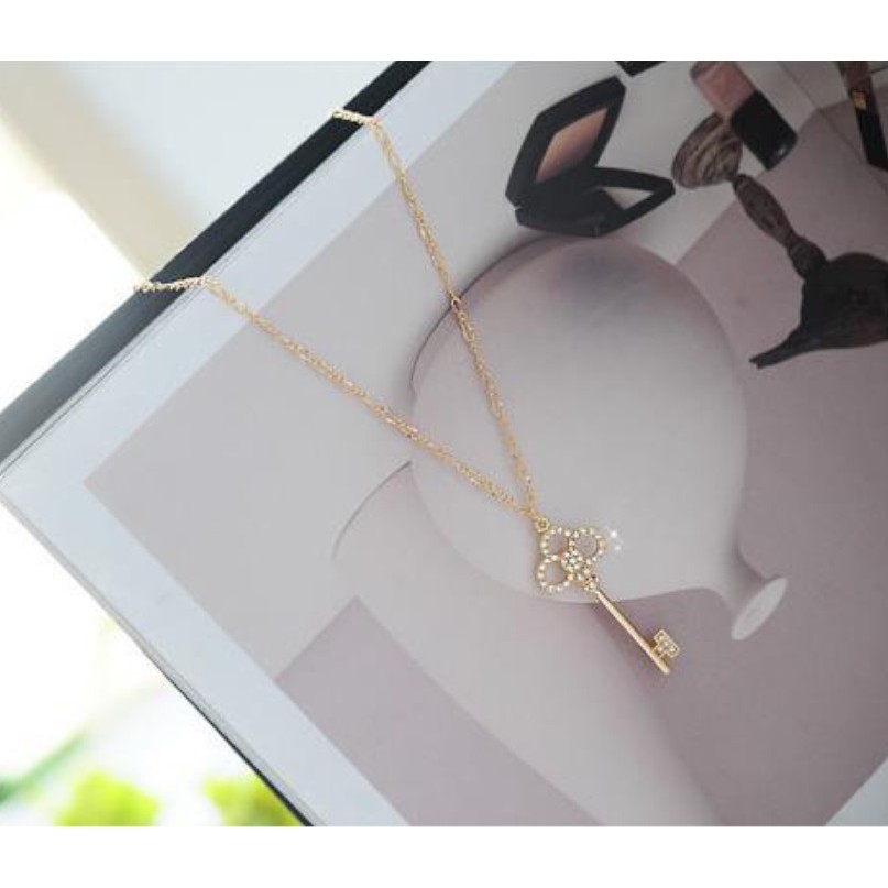 Kalung Rantai Liontin KUNCI BERLIAN Gaya Korea Aksesoris Fashion Wanita Women Necklace Cewek Import