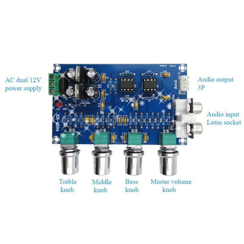 Pre-amplifier NE5532 Tuning Board Adjustable Volume (M164)