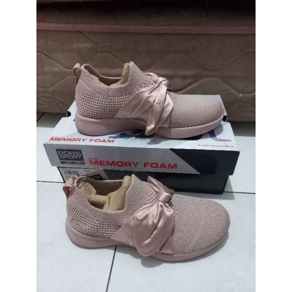 [NEW] Sepatu Skechers Bobs Sport Memory Foam 32802/PNK