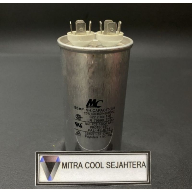 KAPASITOR AC / CAPACITOR AC 35 MIKRO / 35 uF (MERK MC)