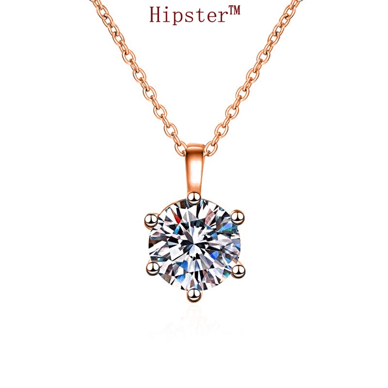 New Hot Fashion Trendy Grace Luxury Moissanite Pendant White Gold Necklace