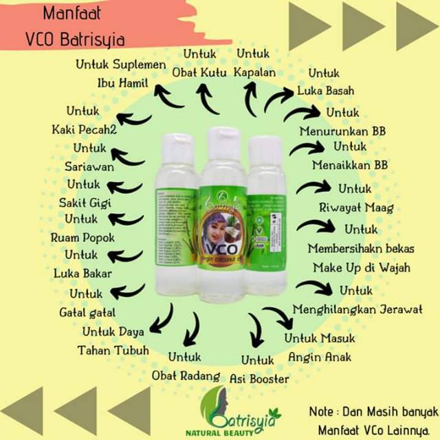 Batrisyia Virgin Coconut Oil Vco Minyak Kelapa Murni 60 Ml Indonesia