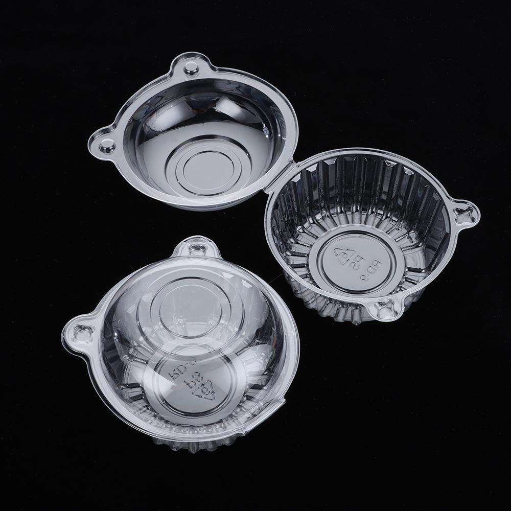 Nanas 50pcs Plastik Cupcake Dapur Disposable Dessert Cups Round Cases Set