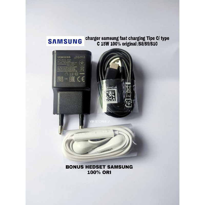 charger samsung original fast charging 15watt type c