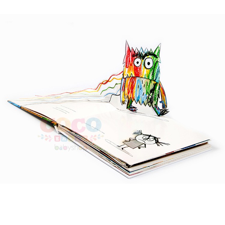 Buku Cerita Anak Pop Up 3D Board Book THE COLOR MONSTER Ready Stock