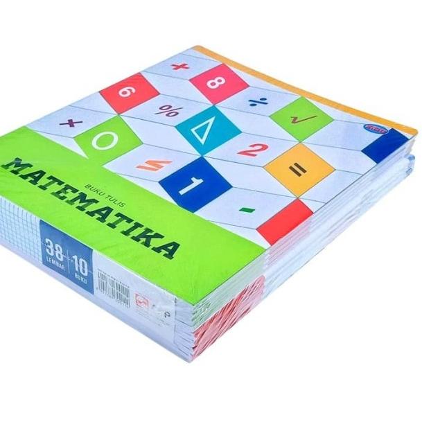 

♤ Buku Tulis Matematika / Kotak Kecil Sinar Dunia 38 Lembar (10 buku) ✻