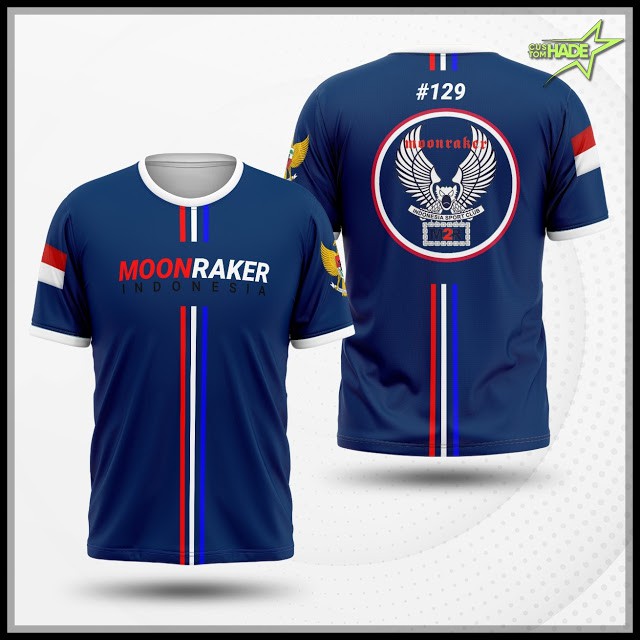 Baju Kaos Tshirt Fullprint Desain Komunitas Club Moonraker Custom Shopee Indonesia