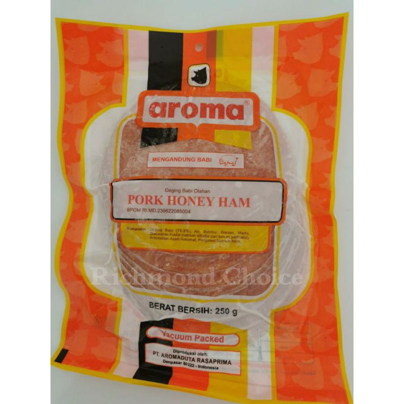 

PORK HONEY HAM AROMA 250 GRAM / HAM DAGING BABI AROMA BALI