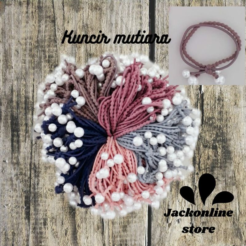 Ikat Karet Ikat Rambut Korea Mutiara