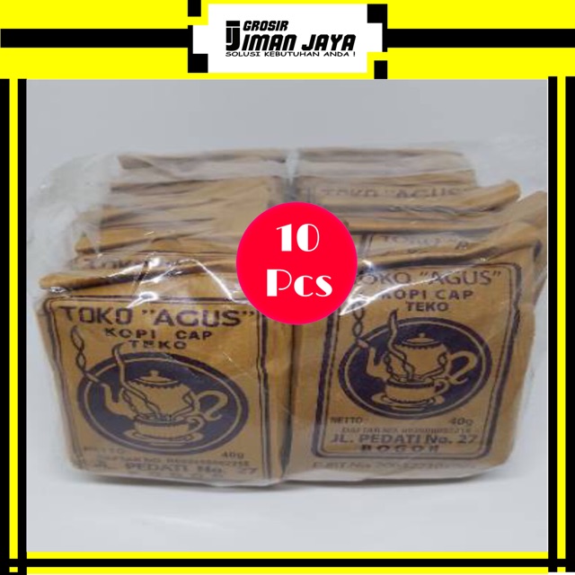 

Kopi Cap Teko ‘Toko Agus’ 40gr. 1 Pak (10 pcs)