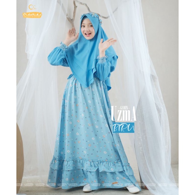 Gamis Anak Set Khimar Uzma Original Oidokdis / Gamis Remaja Terbaru