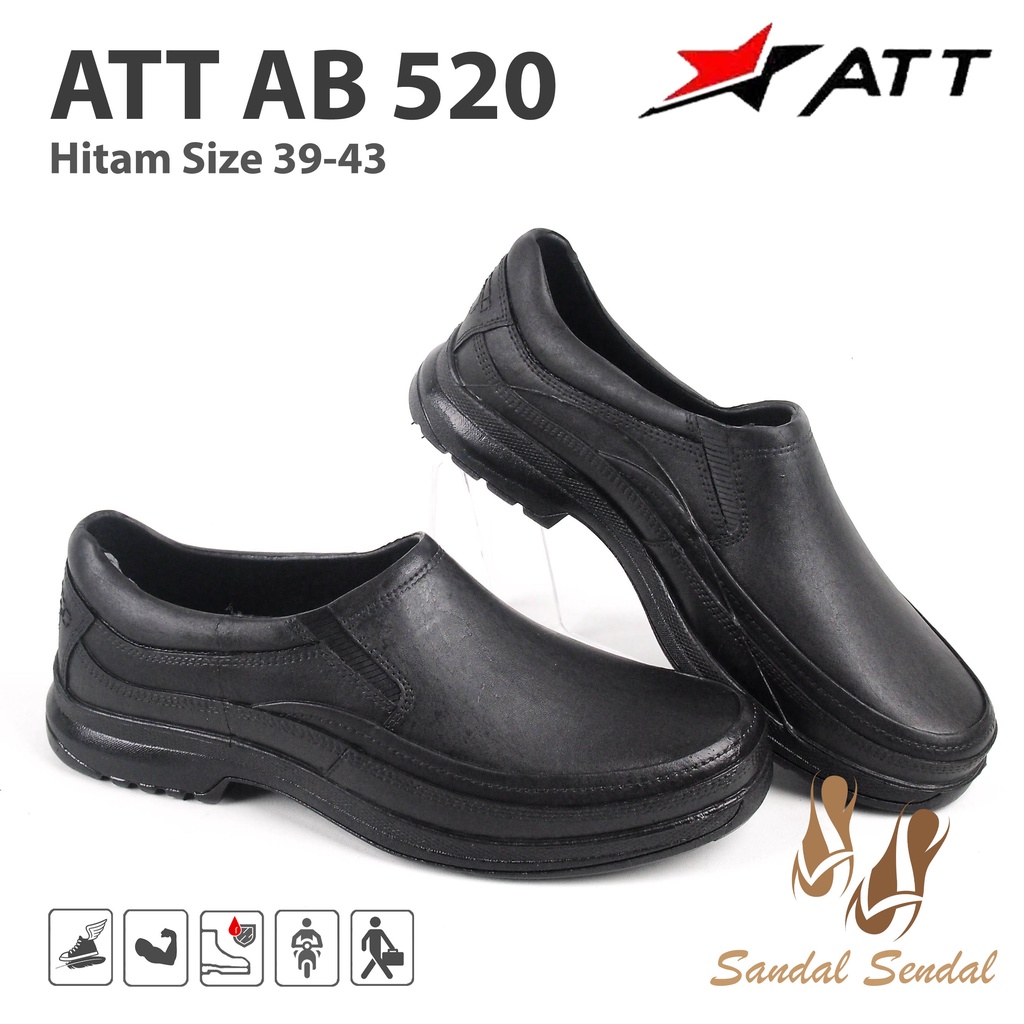 Sepatu Pantofel Pria ATT AB 520 Hitam