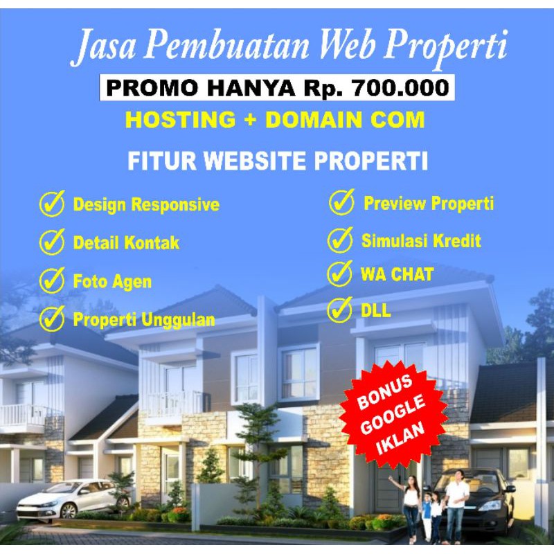 jasa pembuatan web properti gratis google adwords