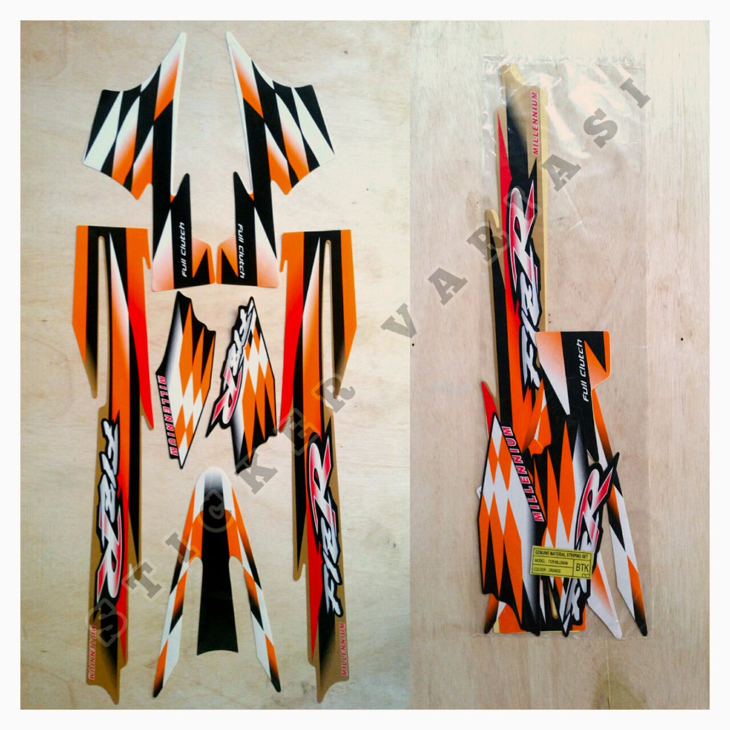 Striping Fiz R Milenium warna hitam orange Fiz R