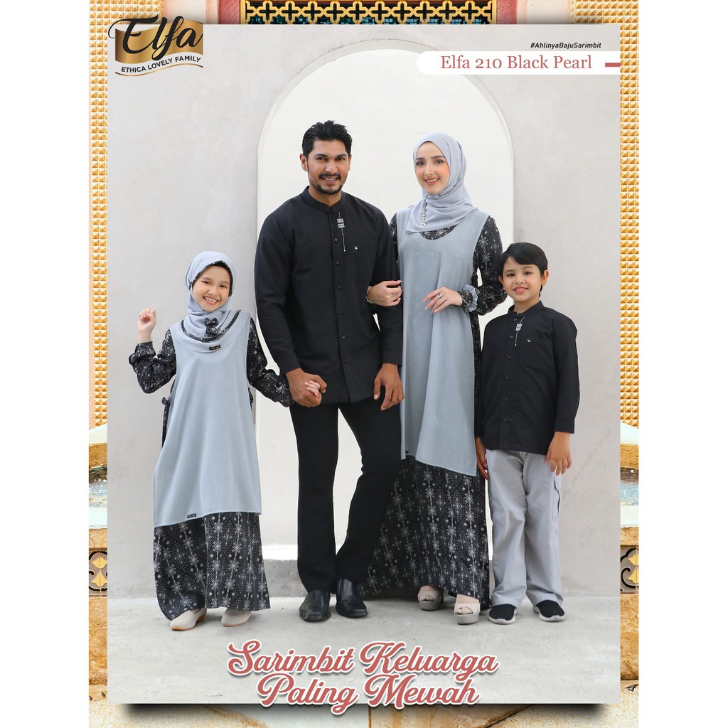 GAMIS SARIMBIT TERBARU ELFA 210 BLACK PEARL KAGUMI 211 KAGUMI KIDS  93 KAHFI 167 KAHFI KIDS 124