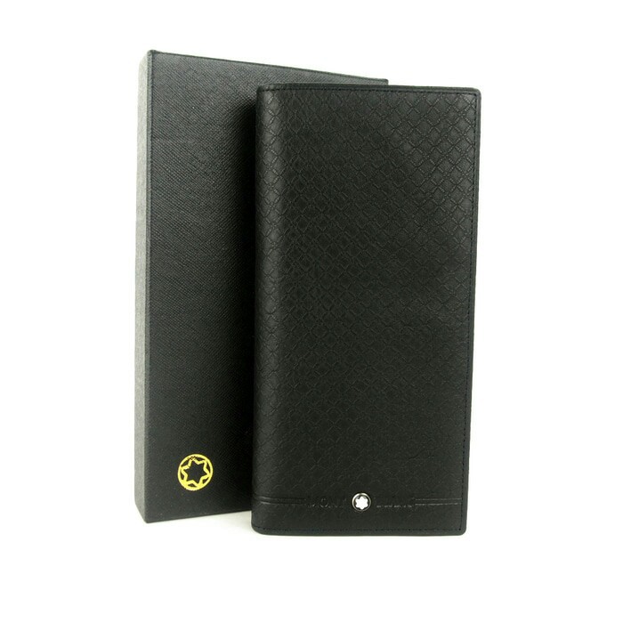 MONTBLANC 1301-08 HITAM DOMPET PANJANG PRIA KULIT ASLI BRANDED