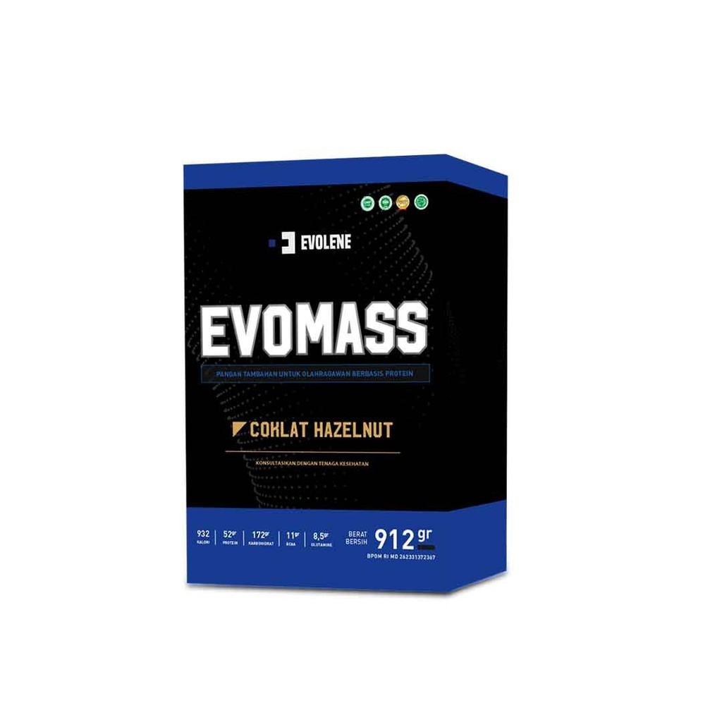 EvoMass  Rasa Coklat Hazelnut 2lbs 2lbs 912 Gram Evo Mass Evolene Gainer