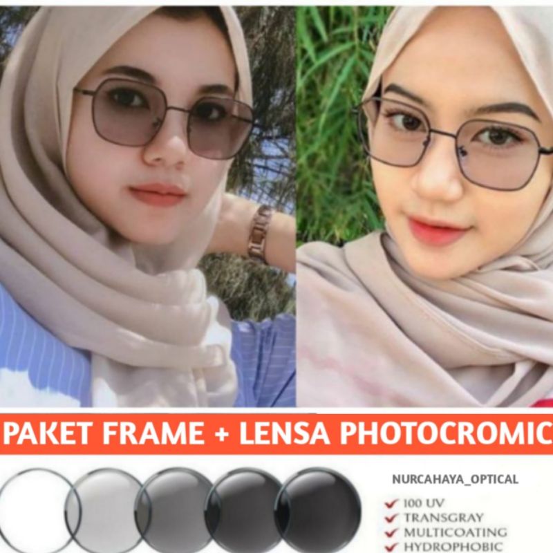 KACAMATA 1318/KACAMATA WANITA (PHOTOCROMIC) BLUERAY