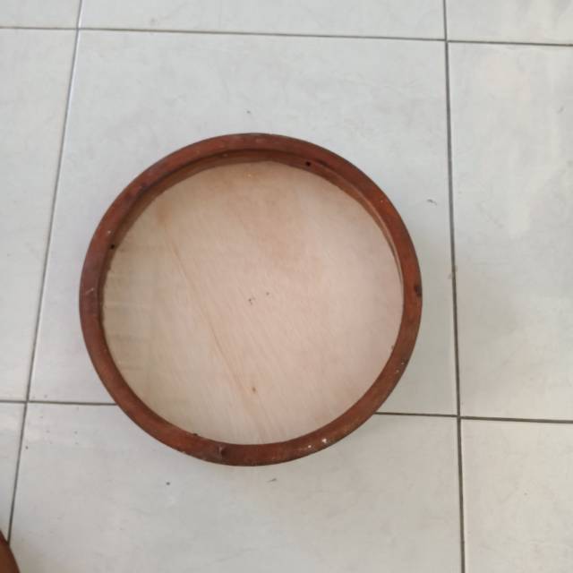 Pigura bulat diameter 30 motif kayu
