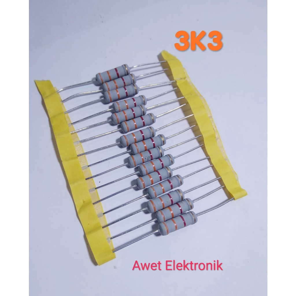 resistor 3k3 ohm 2 watt resistor 3k3 2w resistor 3k3 2W