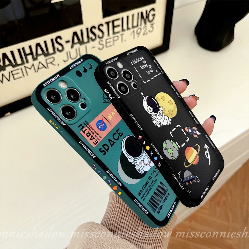 Soft Case TPU Motif NASA Untuk iPhone 11 13 12 pro Max 6 6s Plus XR X 7 8 Plus XS Max SE 2020