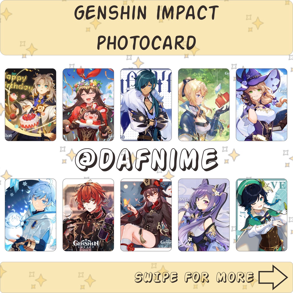 Jual Genshin Impact Photocard Edition Shopee Indonesia 8977